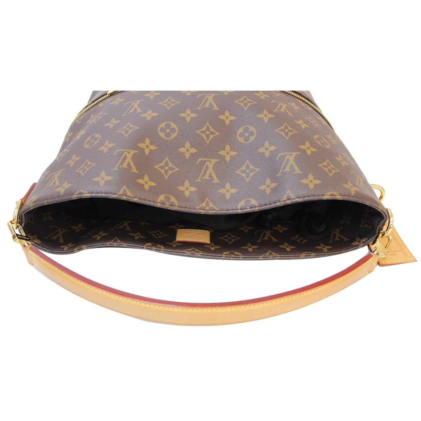 LOUIS VUITTON Melie Monogram Canvas Hobo Shoulder Bag Brown