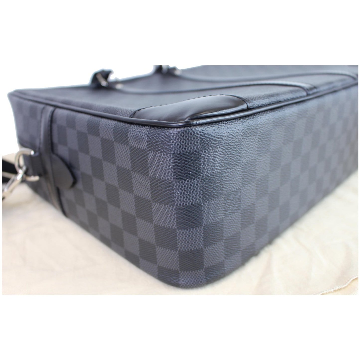 LOUIS VUITTON Porte Documents Voyage GM Damier Graphite Briefcase Bag Black