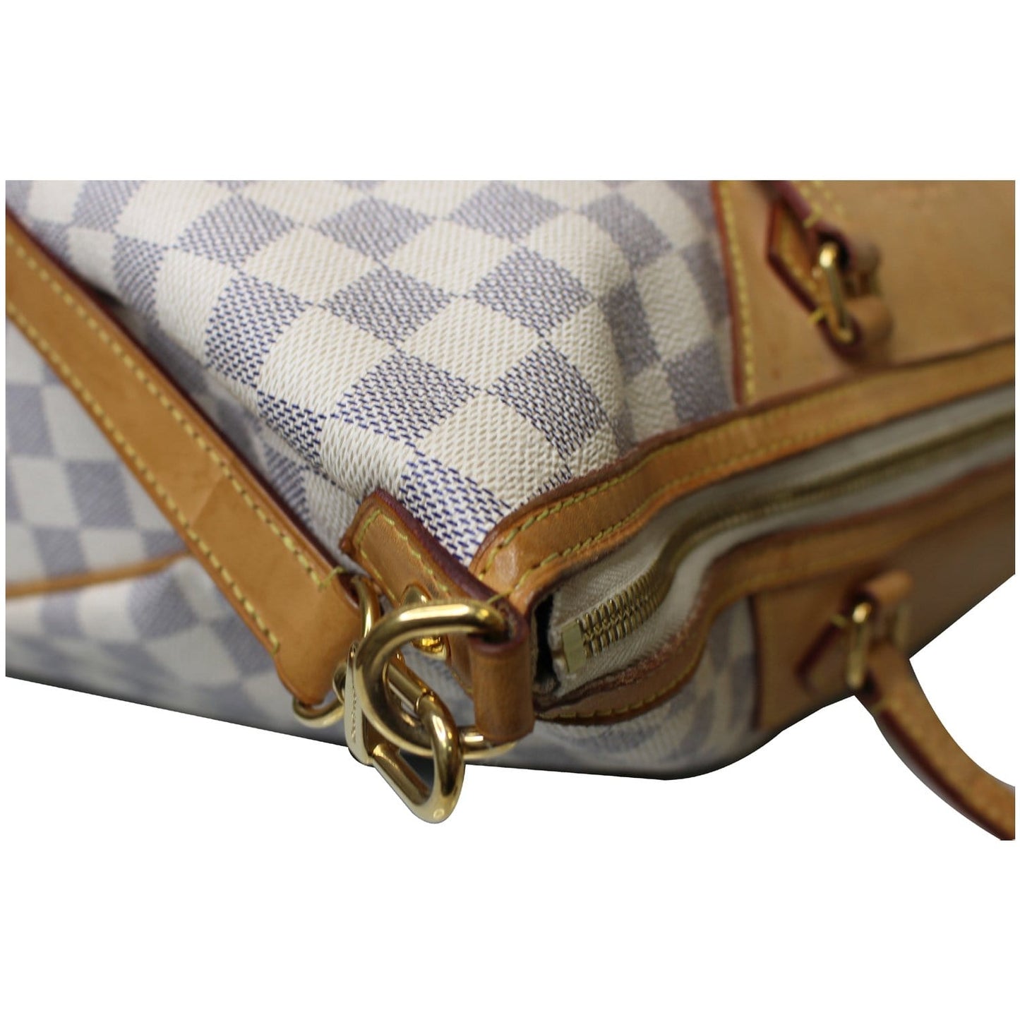 LOUIS VUITTON Siracusa GM Damier Azur Shoulder Handbag White - 15% OFF