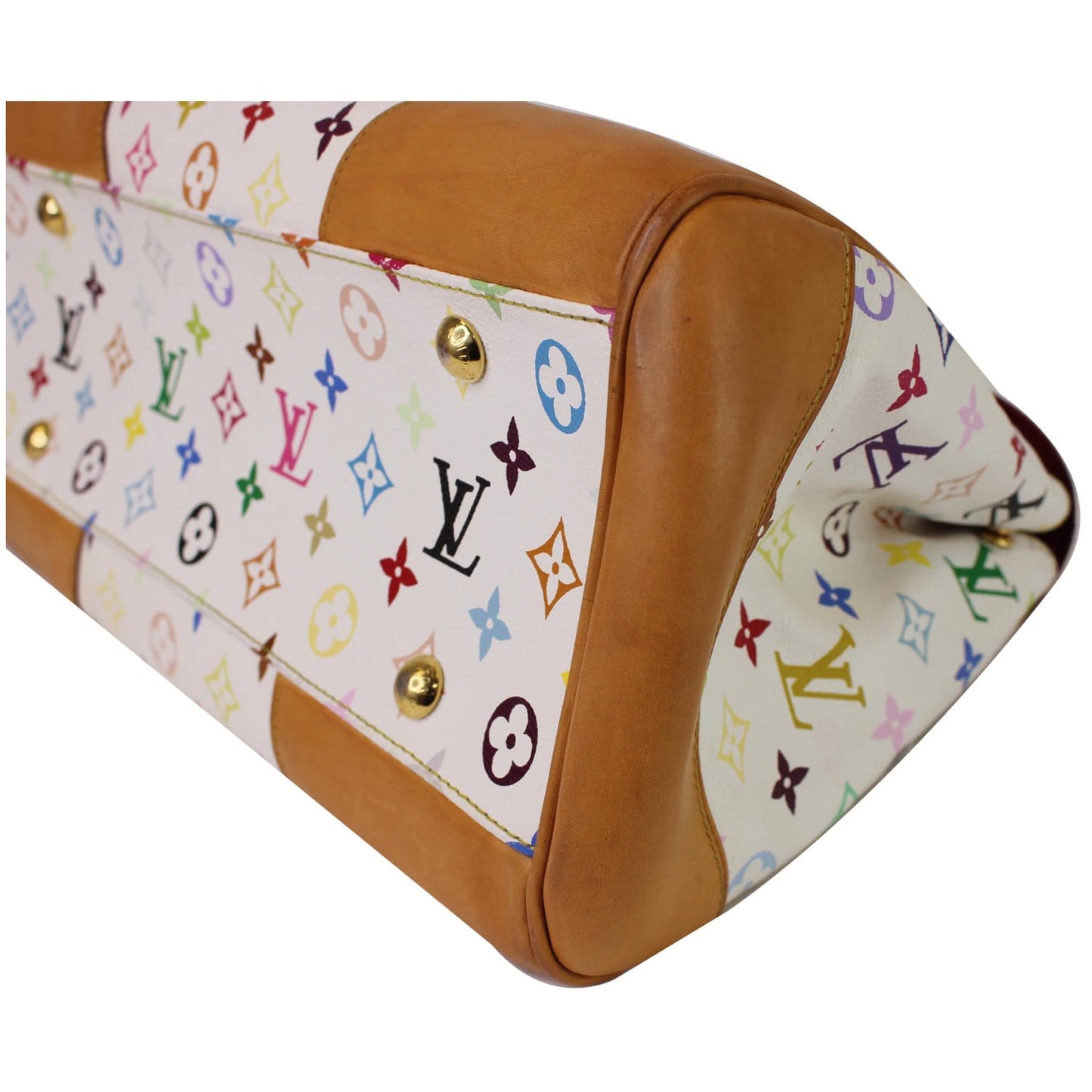 LOUIS VUITTON Beverly GM Multicolor Canvas Shoulder Bag White