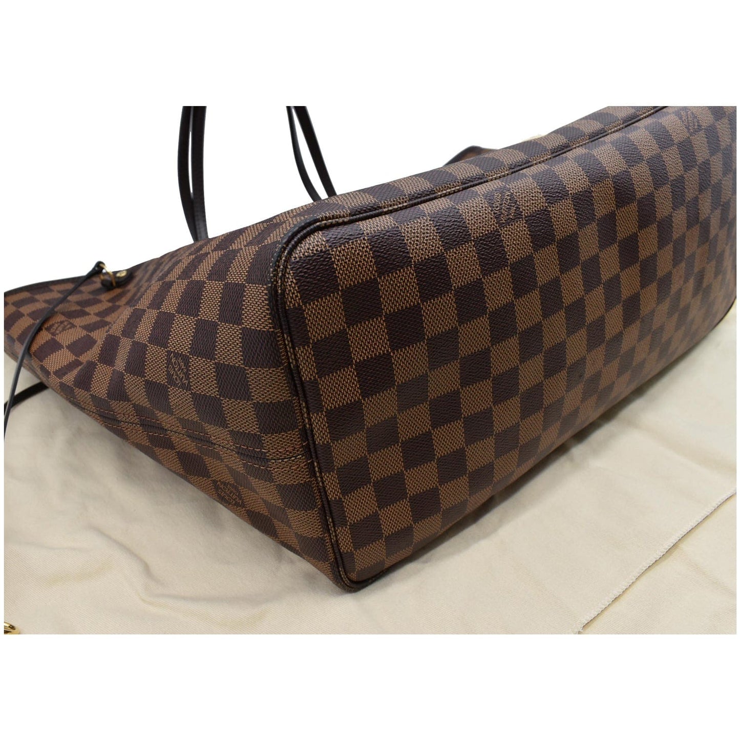 LOUIS VUITTON Neverfull GM Damier Ebene Tote Shoulder Bag Brown