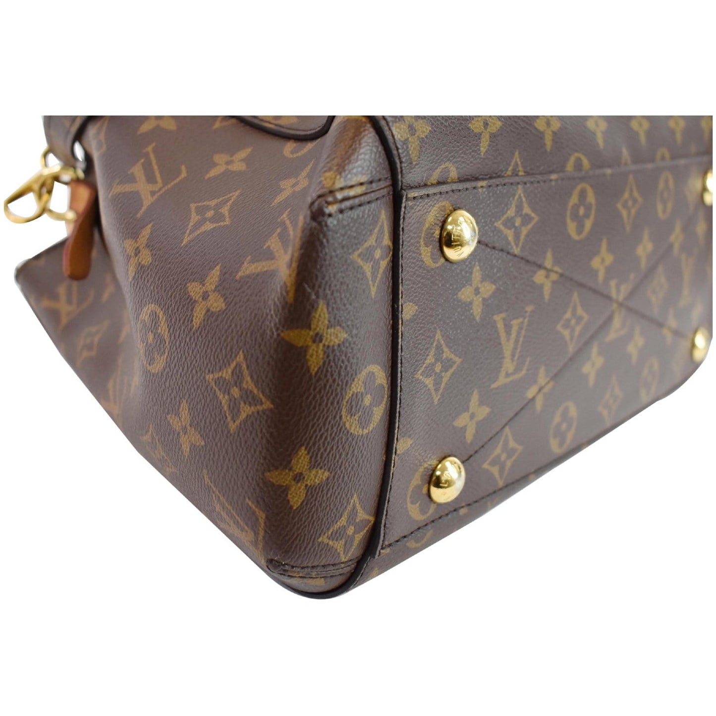 LOUIS VUITTON Montaigne MM Monogram Canvas Shoulder Bag Brown