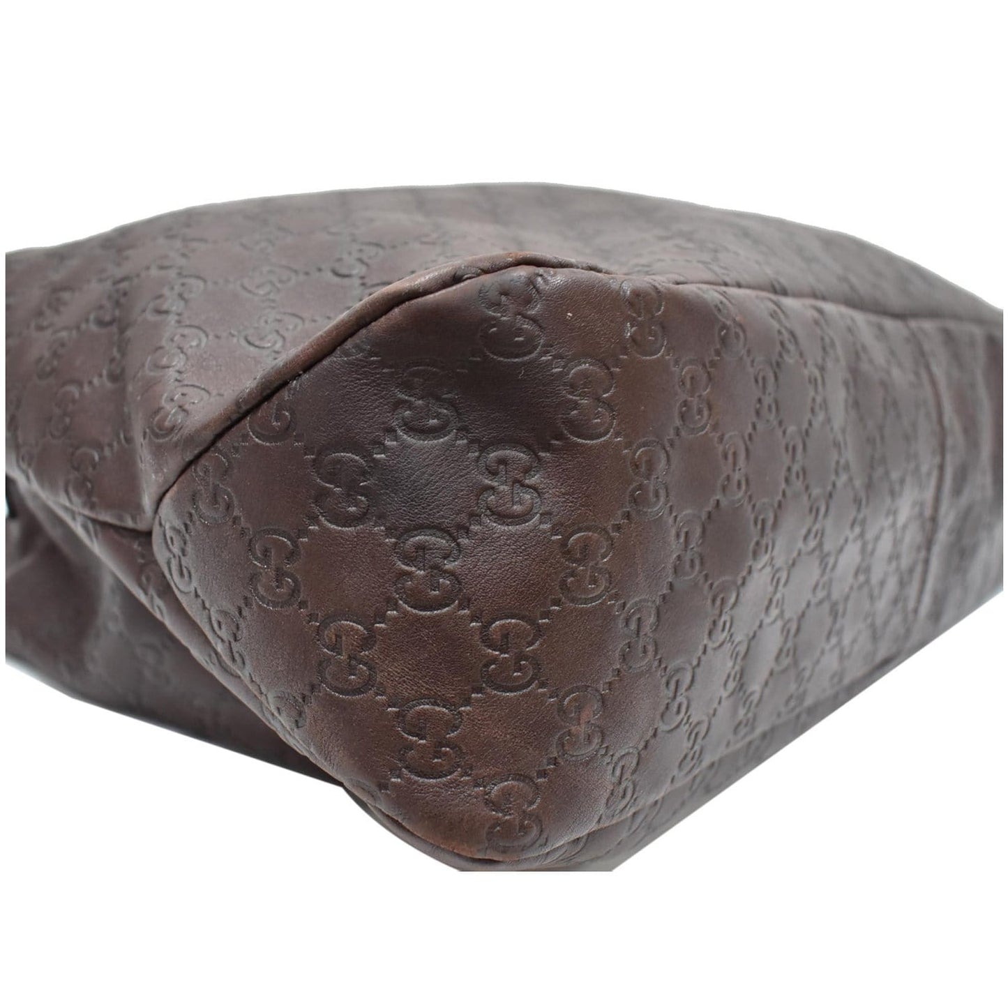 GUCCI Horsebit Large Guccissima Leather Hobo Bag Dark Brown 114900