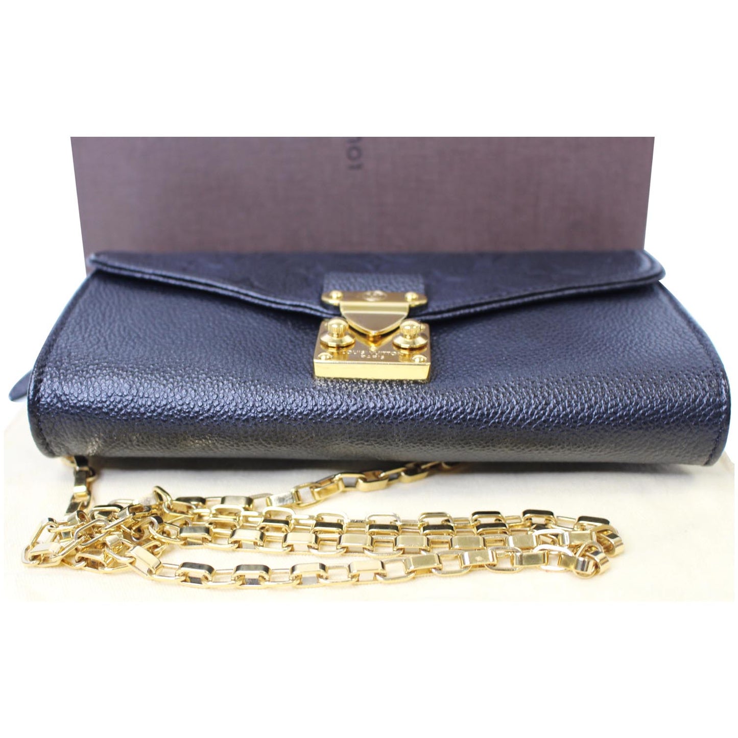 LOUIS VUITTON St Germain Pochette Empreinte Leather Shoulder Bag Black - 15% OFF