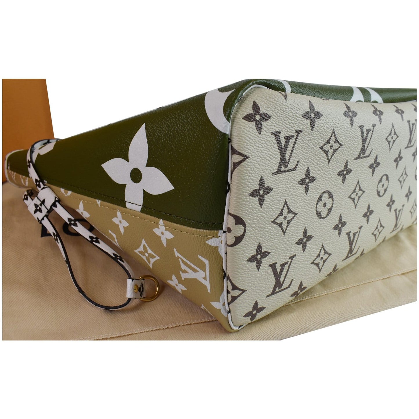 LOUIS VUITTON Giant Neverfull MM Monogram Canvas Shoulder Bag Olive - Last Call