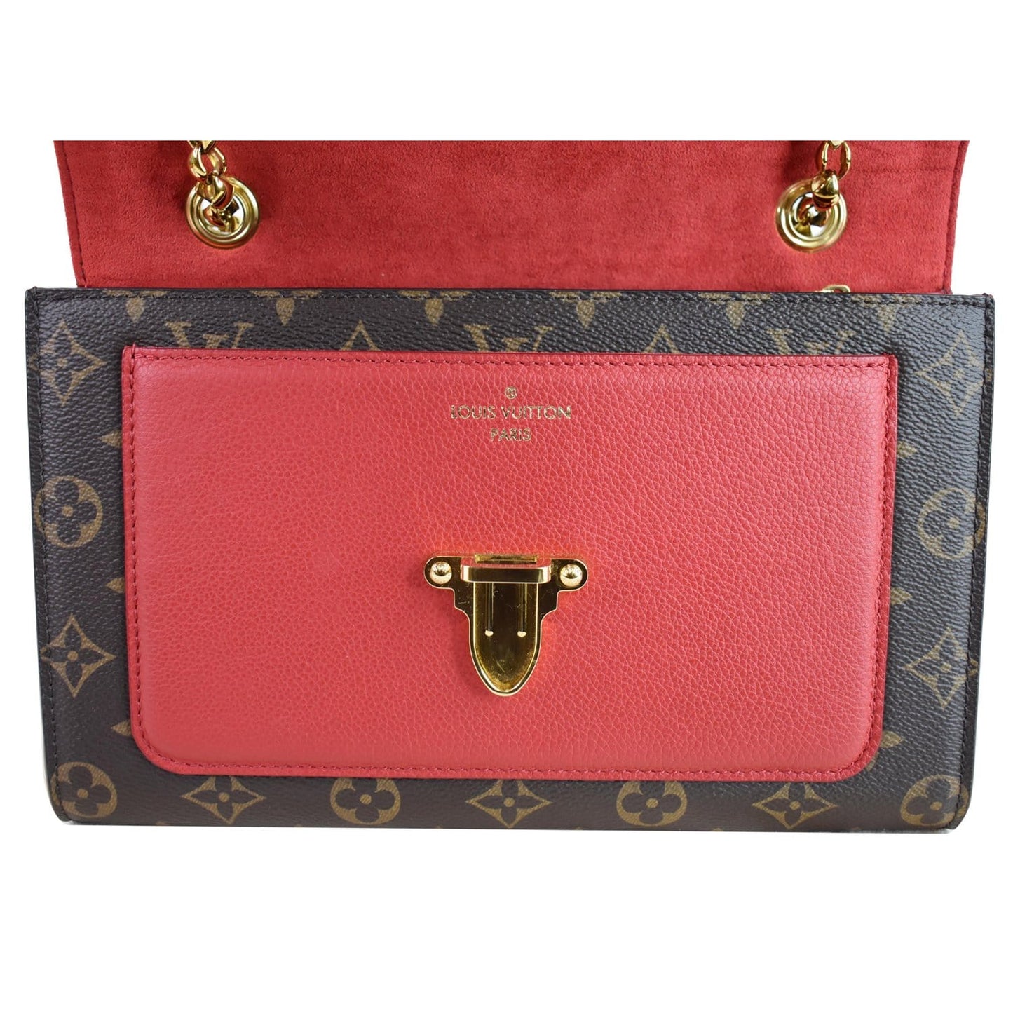 LOUIS VUITTON Victoire Monogram Canvas Shoulder Crossbody Bag Cerise