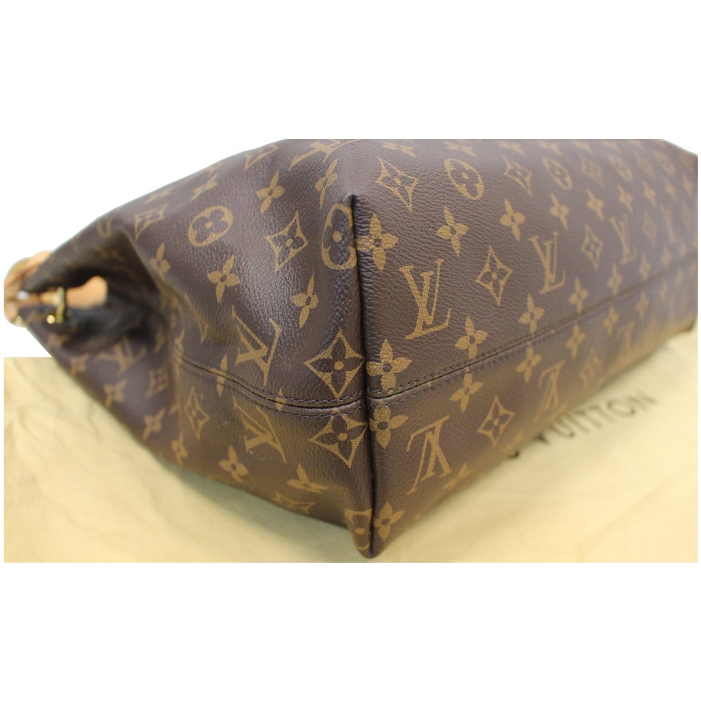 LOUIS VUITTON Graceful MM Monogram Canvas Shoulder Bag Brown