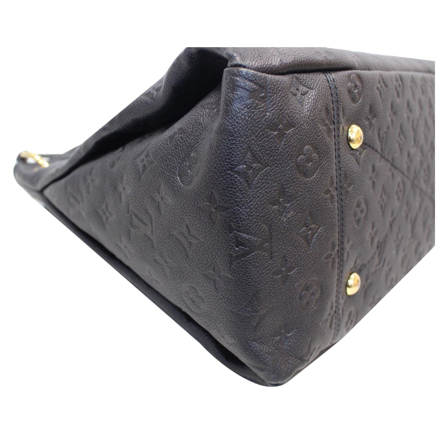 LOUIS VUITTON Artsy MM Empreinte Leather Shoulder Bag Black