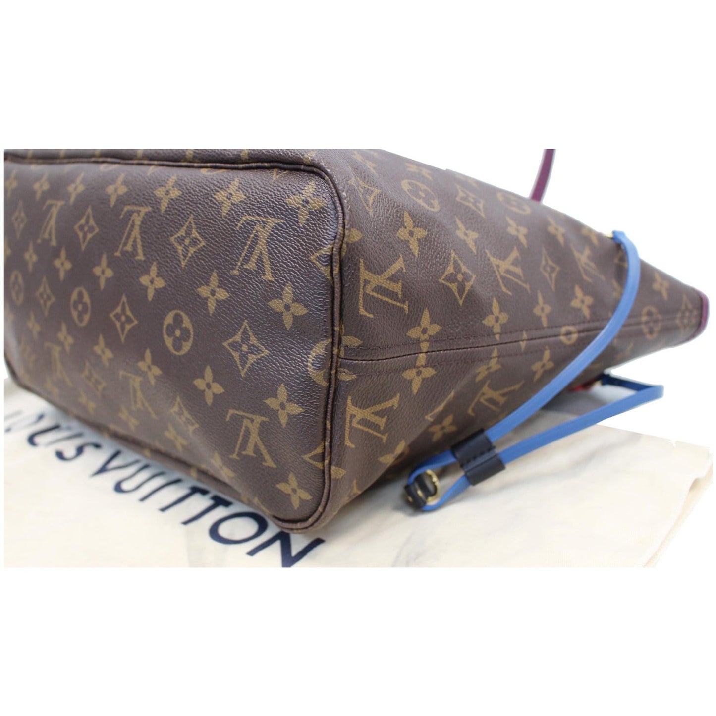LOUIS VUITTON Neverfull MM Totem Monogram Canvas Tote Shoulder Bag Purple