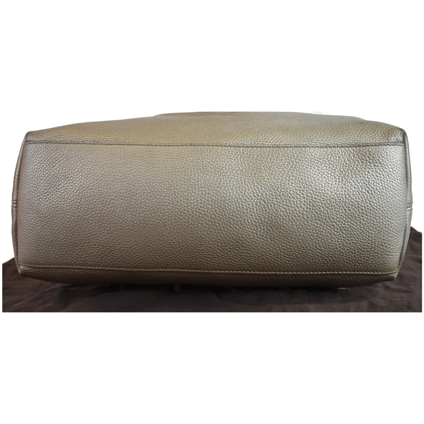 GUCCI Soho Pebbled Leather Chain Shoulder Bag 308982 Beige