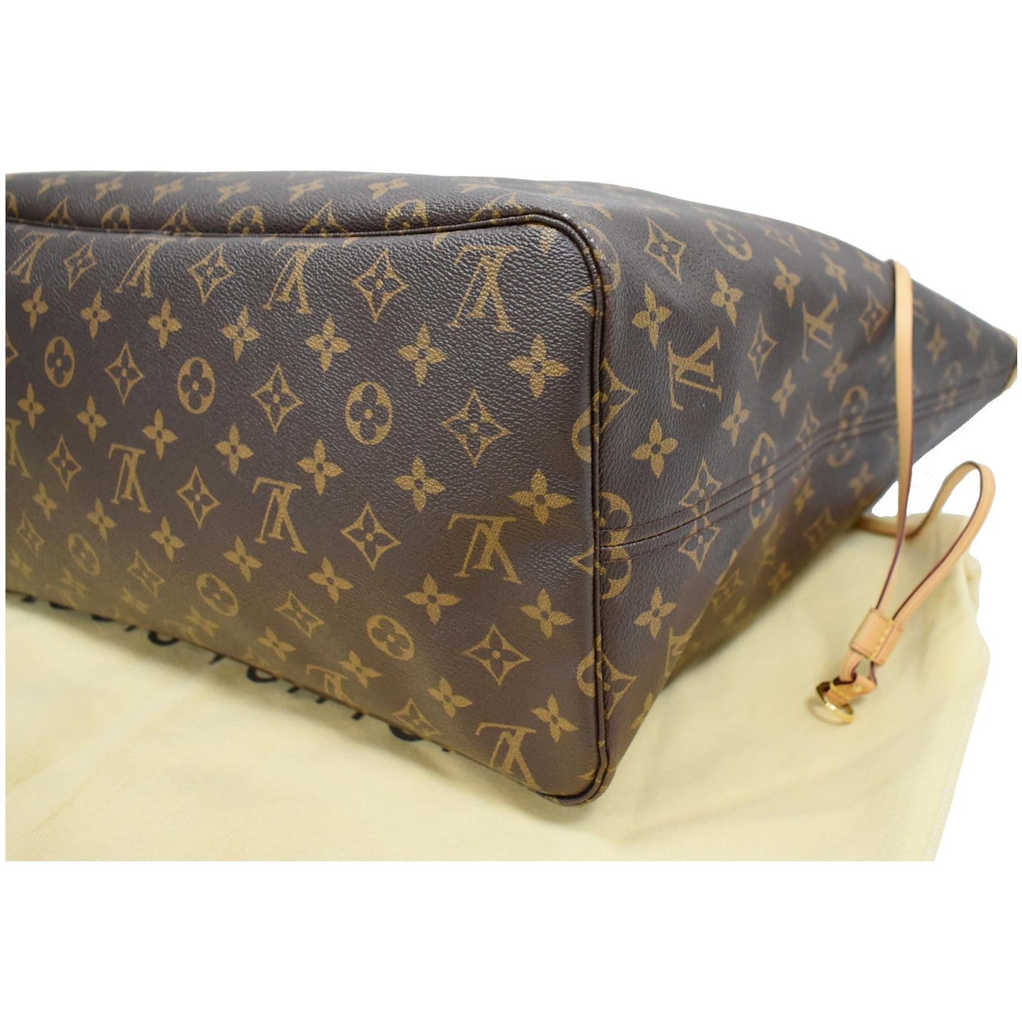LOUIS VUITTON Neverfull GM Monogram Canvas Tote Shoulder Bag Brown