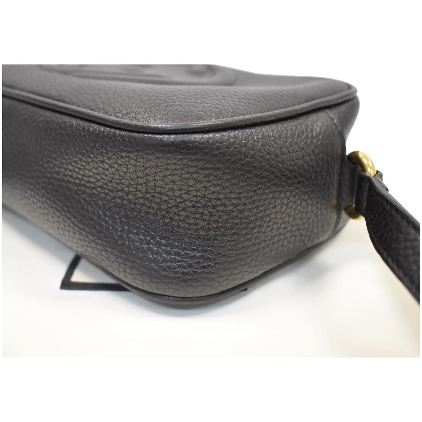 GUCCI Soho Disco Small Pebbled Leather Crossbody Bag Black 347994