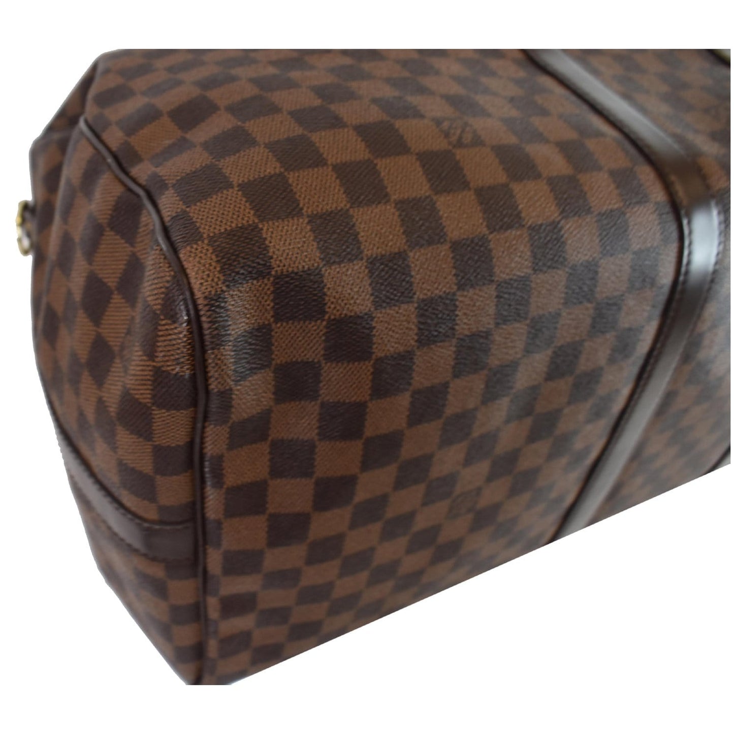 LOUIS VUITTON Keepall Bandouliere 55 Damier Ebene Travel Bag Brown