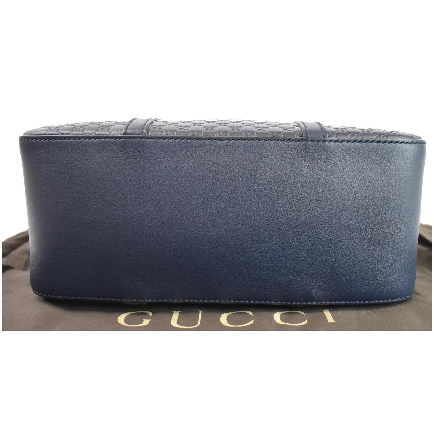 GUCCI Microguccissima Small Leather Crossbody Bag Navy Blue 510286