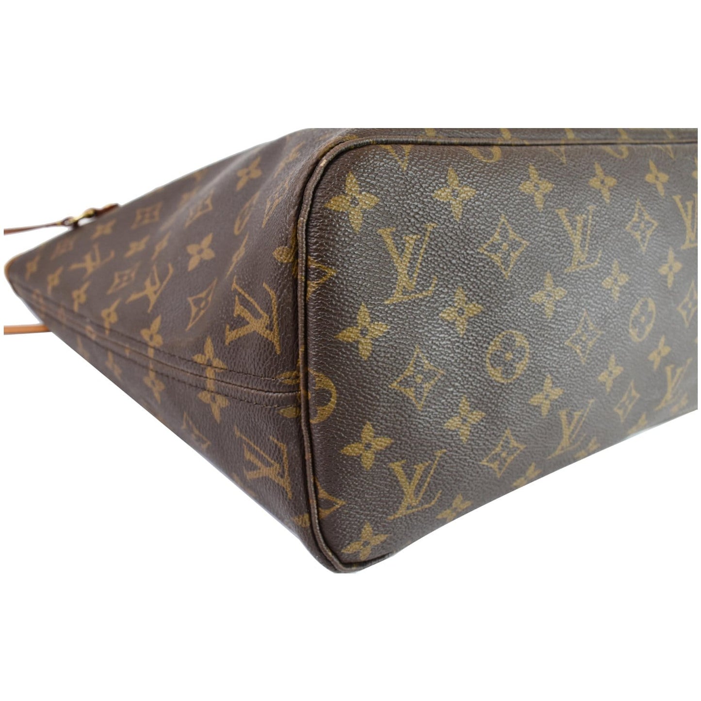LOUIS VUITTON Neverfull MM Monogram Canvas Tote Shoulder Bag Brown