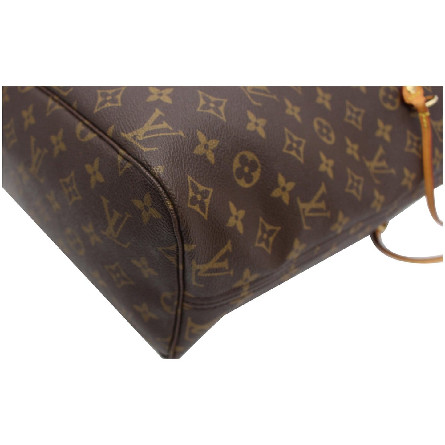 LOUIS VUITTON Neverfull MM Monogram Canvas Tote Bag Brown