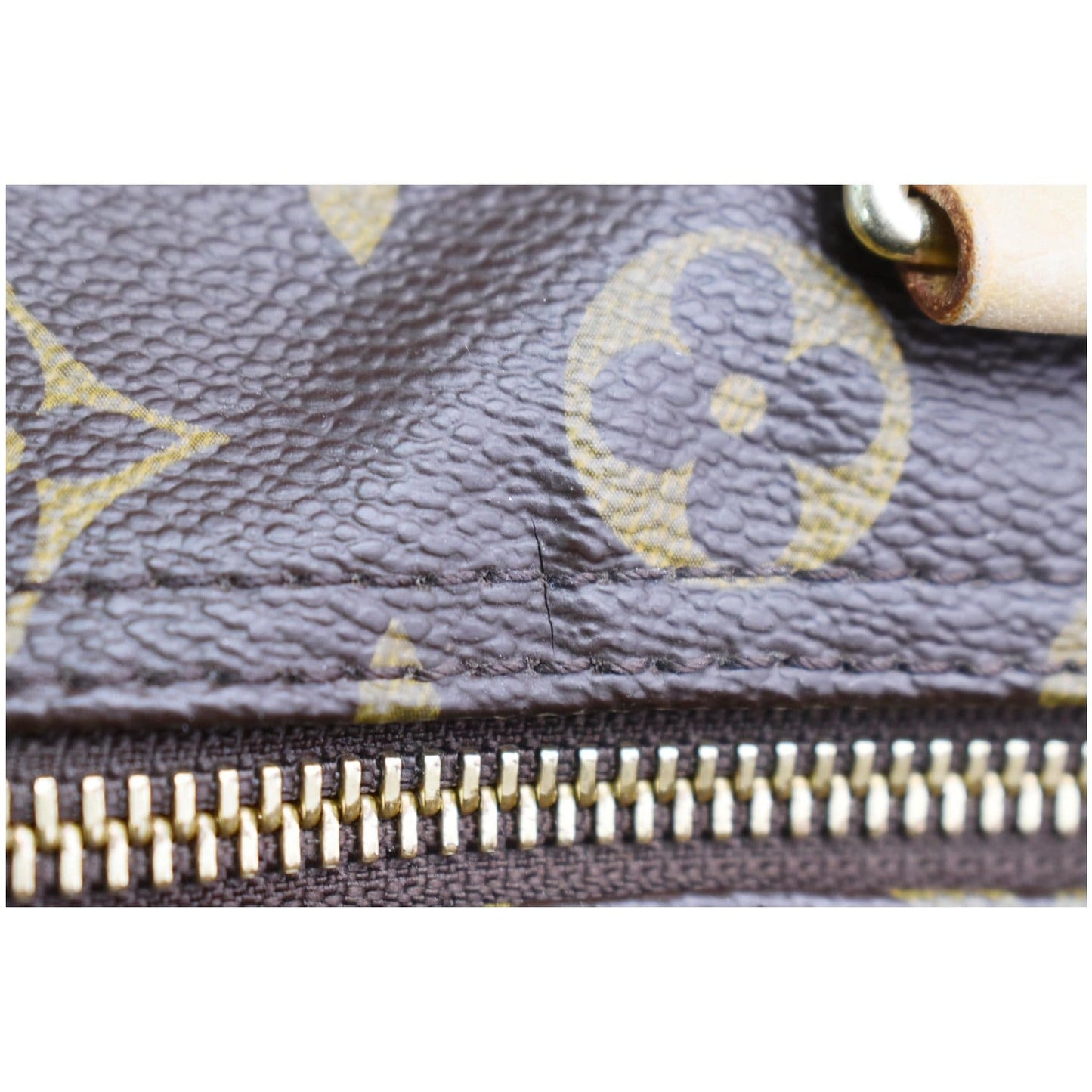 LOUIS VUITTON Speedy 30 Monogram Canvas Satchel Bag Brown
