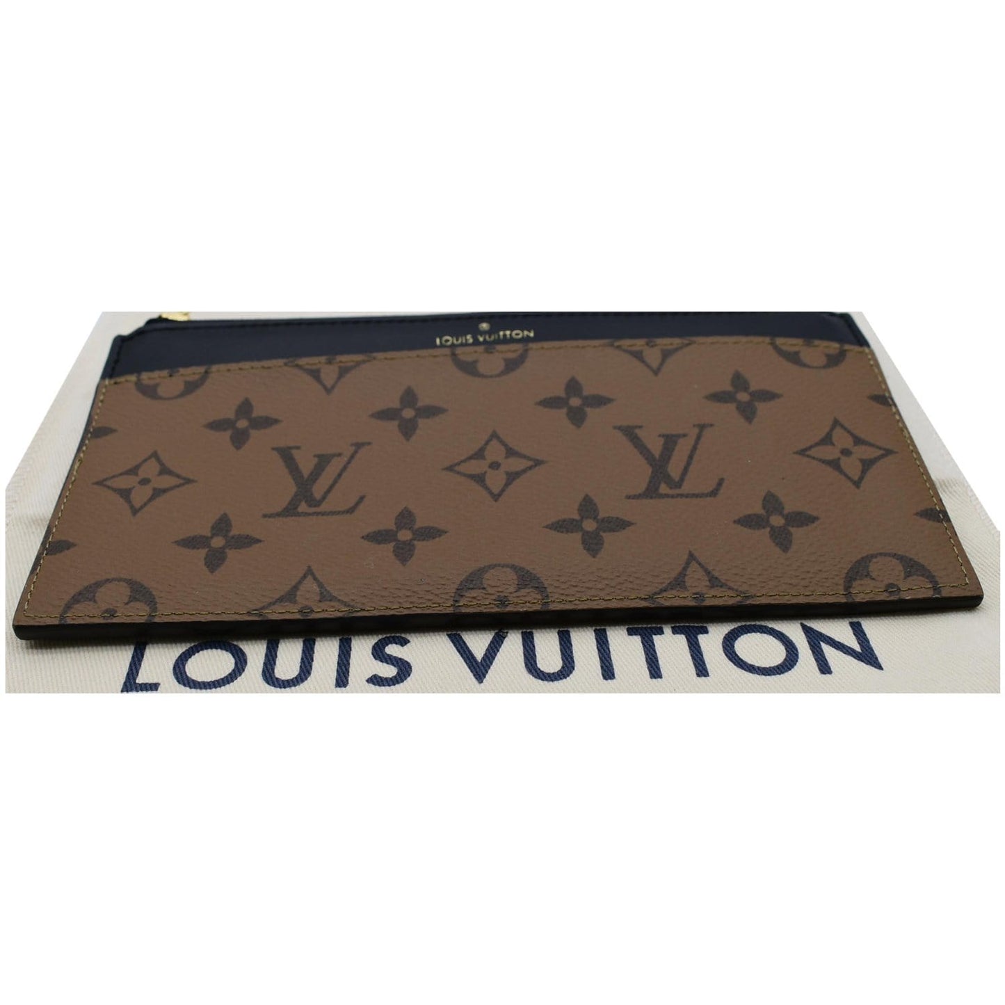 LOUIS VUITTON Slim Purse Monogram Reverse Canvas Wallet Brown