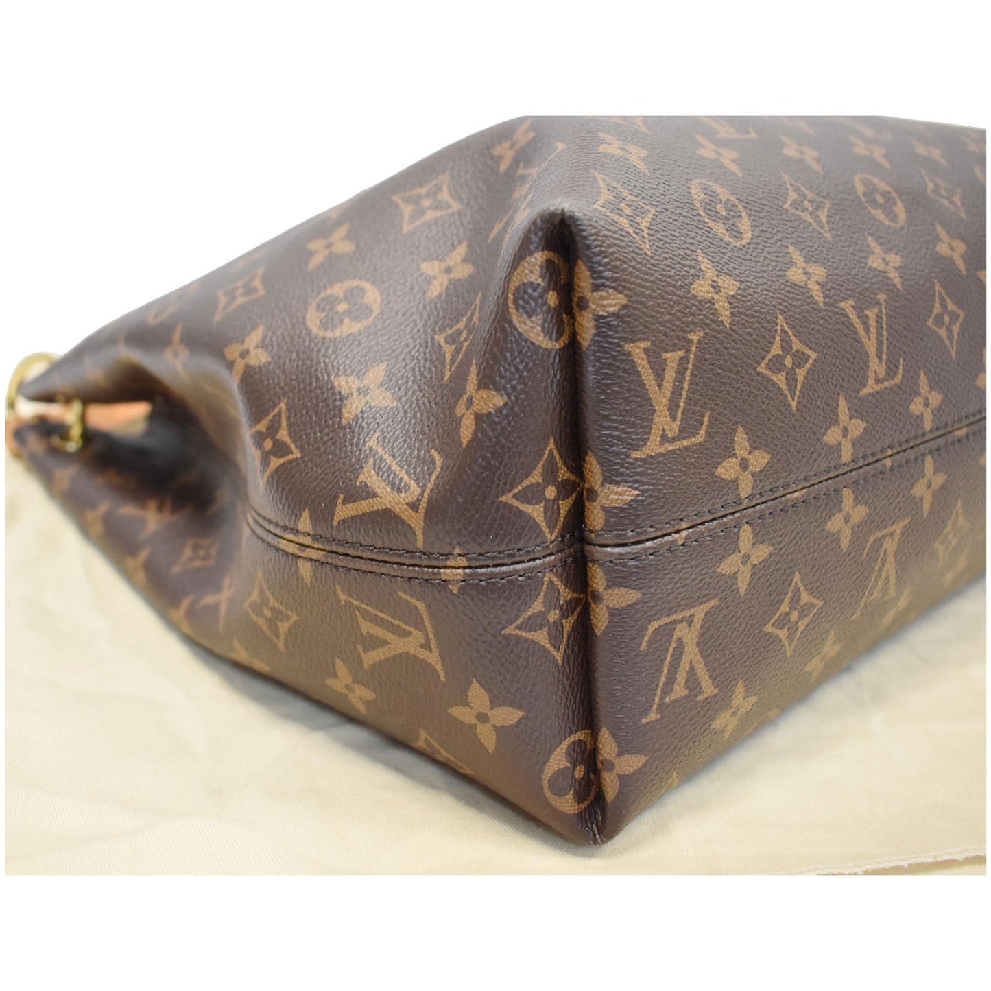 LOUIS VUITTON Graceful MM Monogram Canvas Shoulder Bag Brown