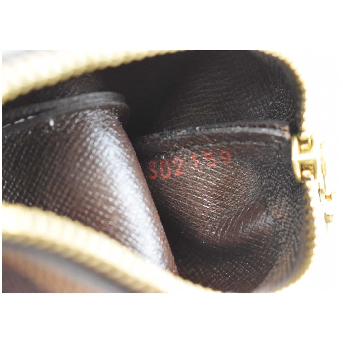 LOUIS VUITTON Pochette Key Cles Damier Ebene Coin Case Brown