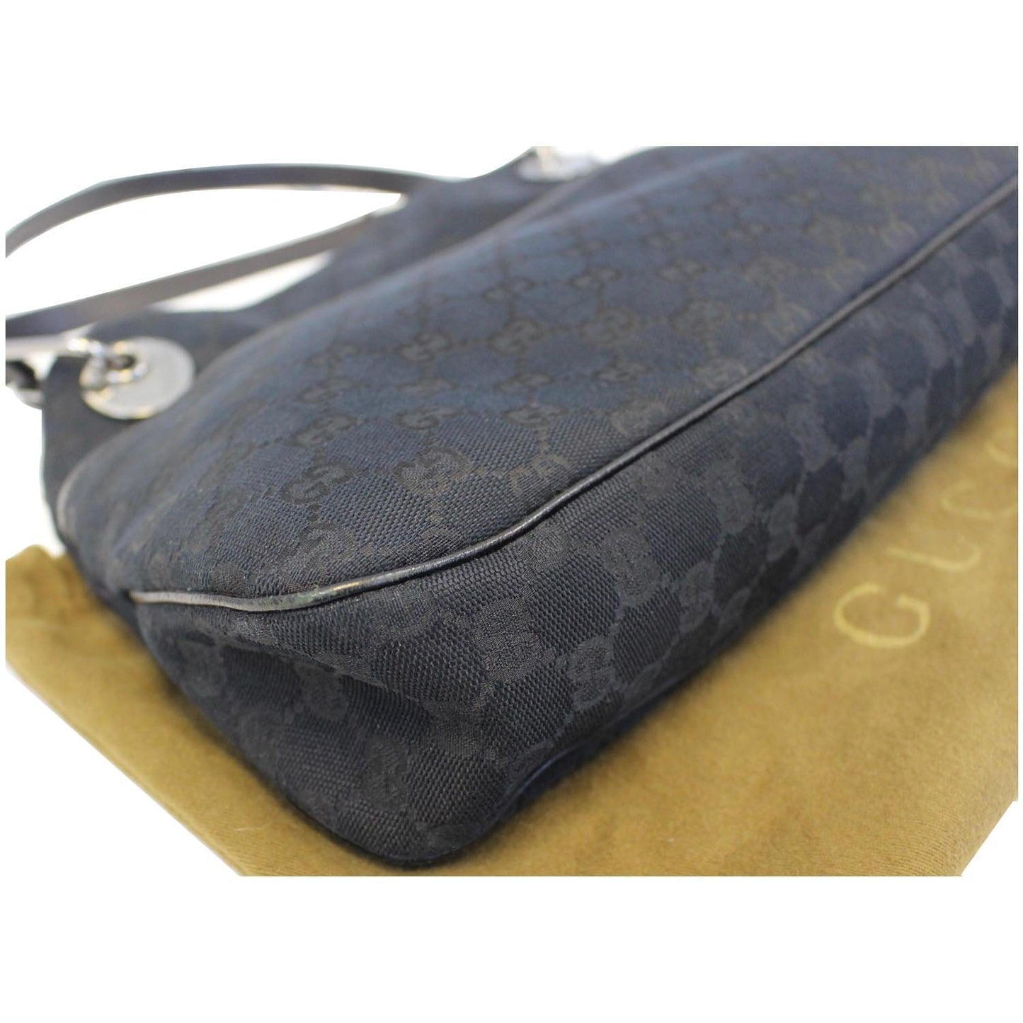 GUCCI GG Monogram Medium Eclipse Shoulder Bag Black