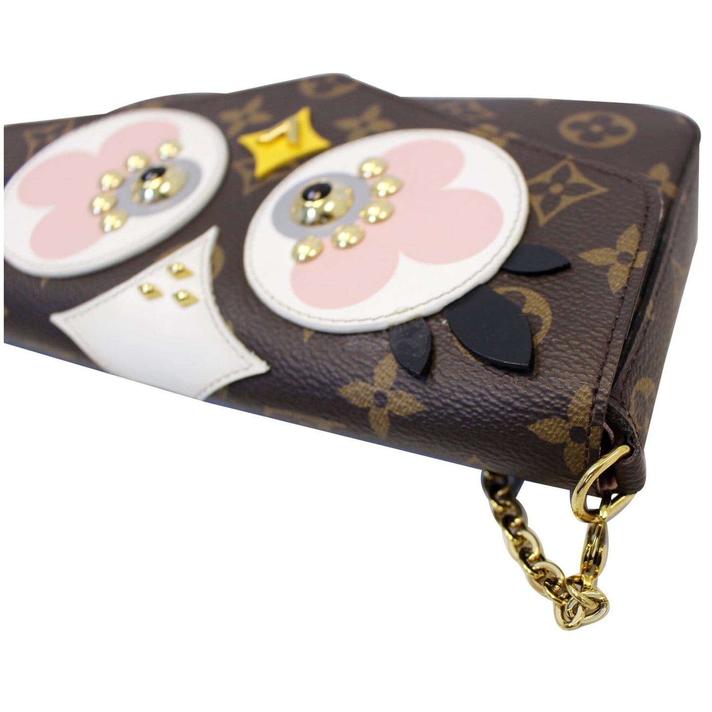 LOUIS VUITTON Pochette Felicie Owl Monogram Chain Crossbody Bag - 20% OFF