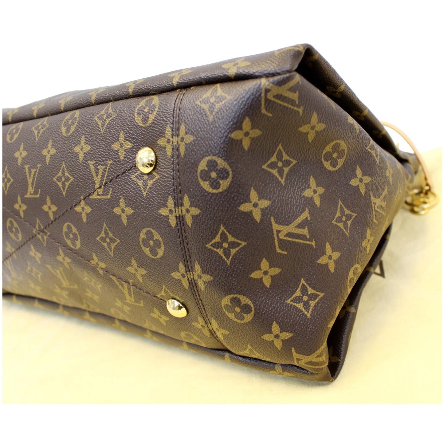 LOUIS VUITTON Artsy MM Monogram Canvas Shoulder Bag Brown