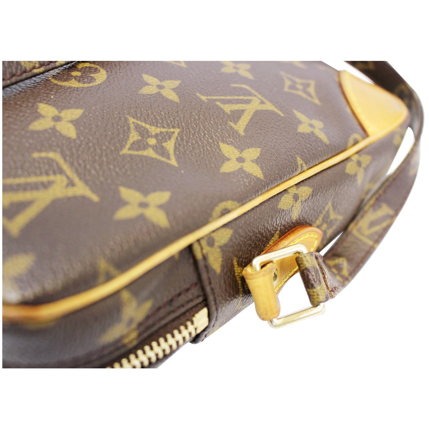 LOUIS VUITTON Danube Monogram Canvas Crossbody Bag Brown