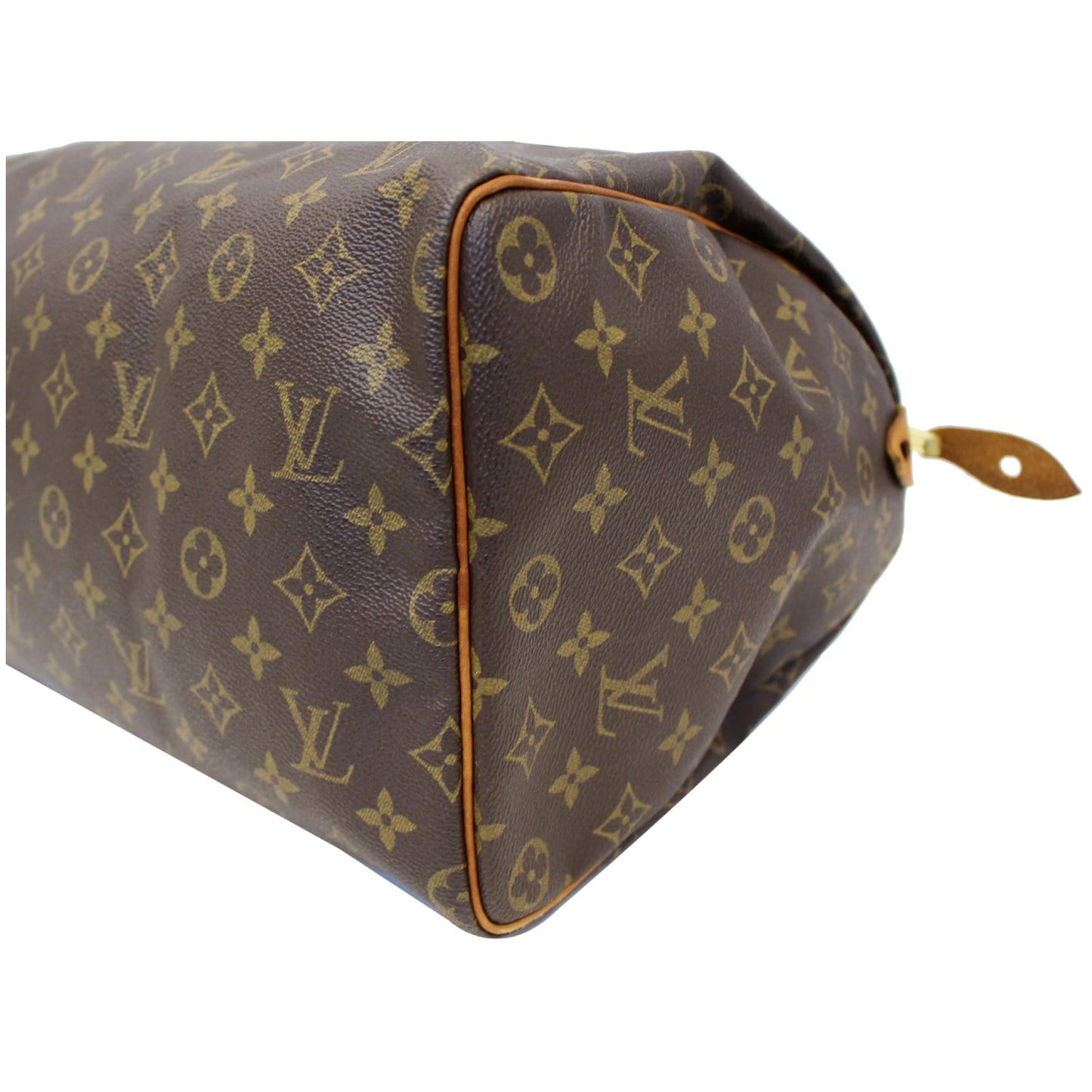 LOUIS VUITTON Speedy 40 Monogram Canvas Satchel Handbag Brown