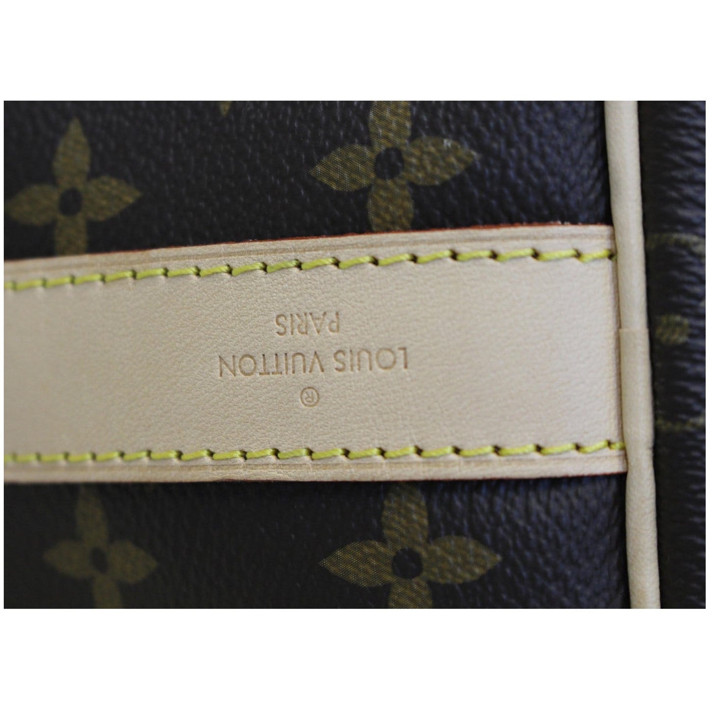 LOUIS VUITTON Keepall 55 Bandouliere Monogram Canvas Travel Bag Brown