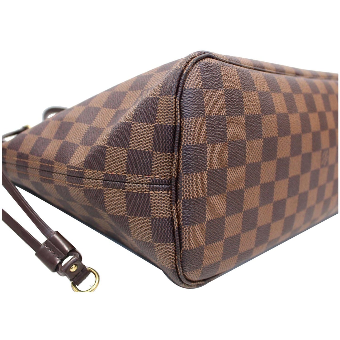 LOUIS VUITTON Neverfull MM Damier Ebene Tote Shoulder Bag Brown