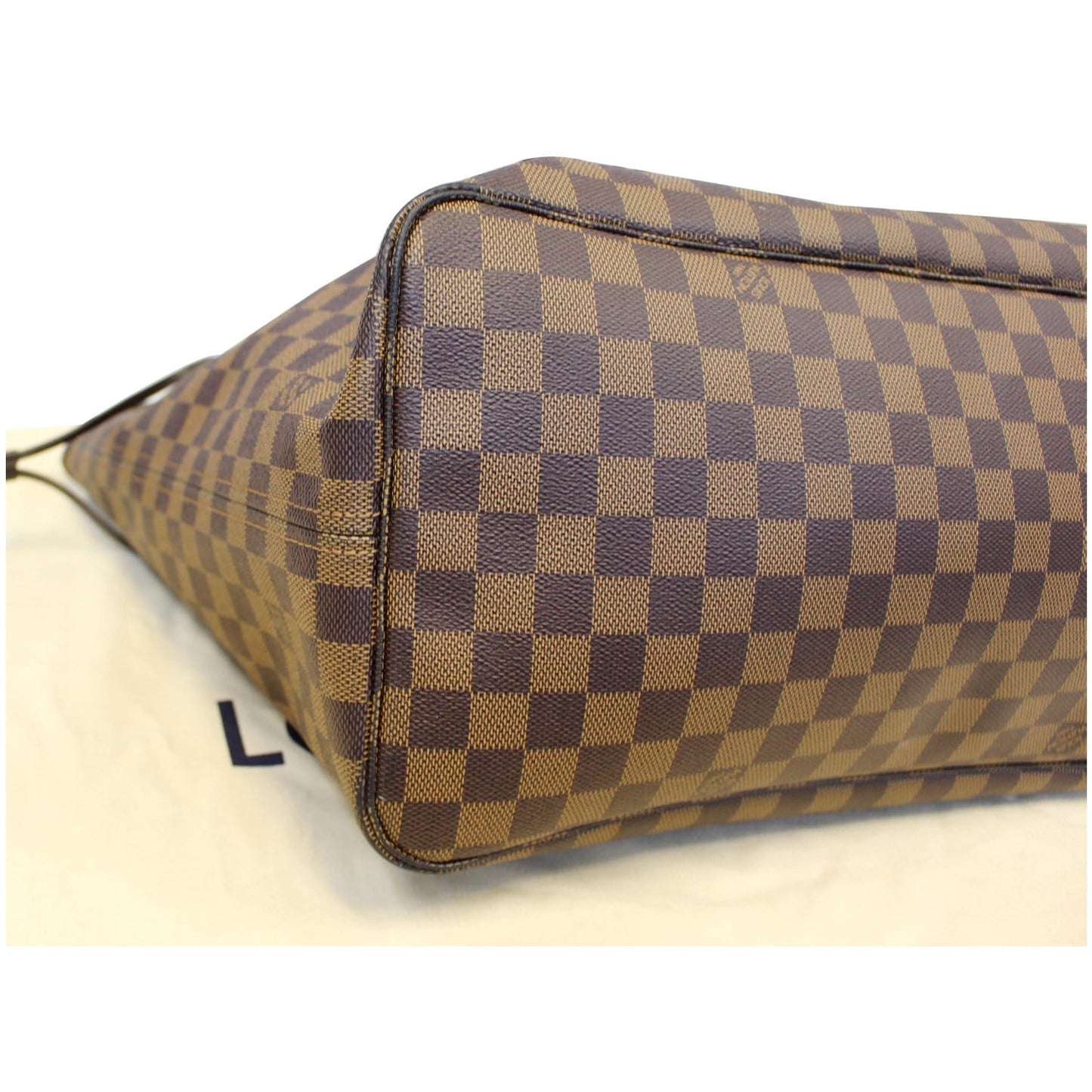 LOUIS VUITTON Neverfull GM Damier Ebene Tote Shoulder Bag Brown