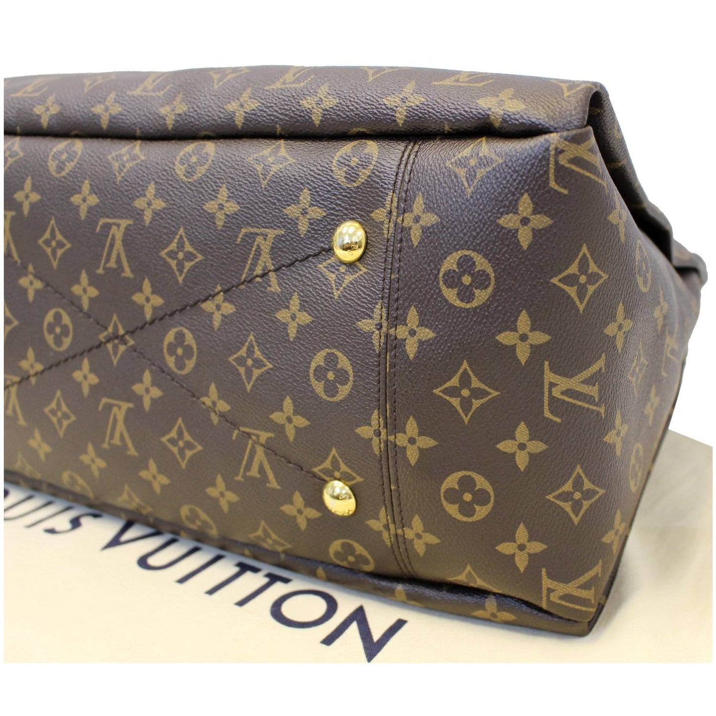 LOUIS VUITTON Artsy MM Monogram Canvas Shoulder Bag Brown