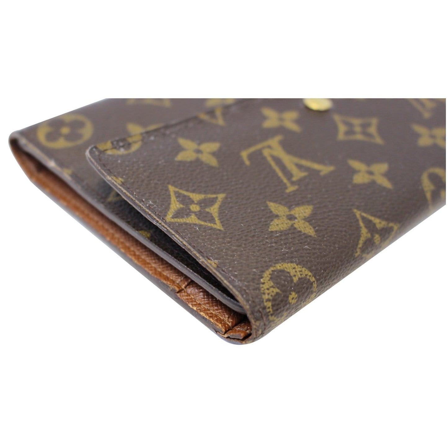 LOUIS VUITTON Alexandra Monogram Canvas Long Wallet Brown
