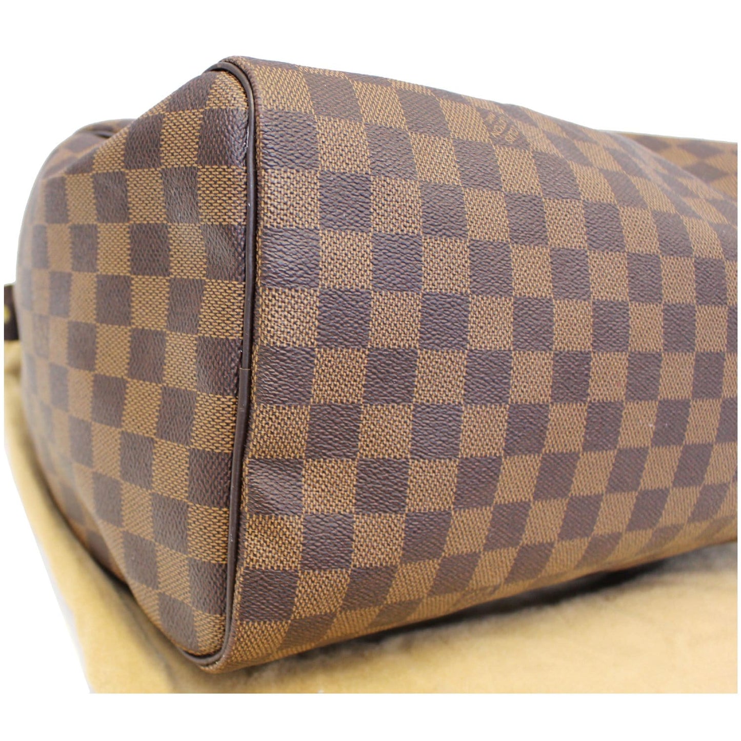 LOUIS VUITTON Speedy 30 Damier Ebene Satchel Bag Brown