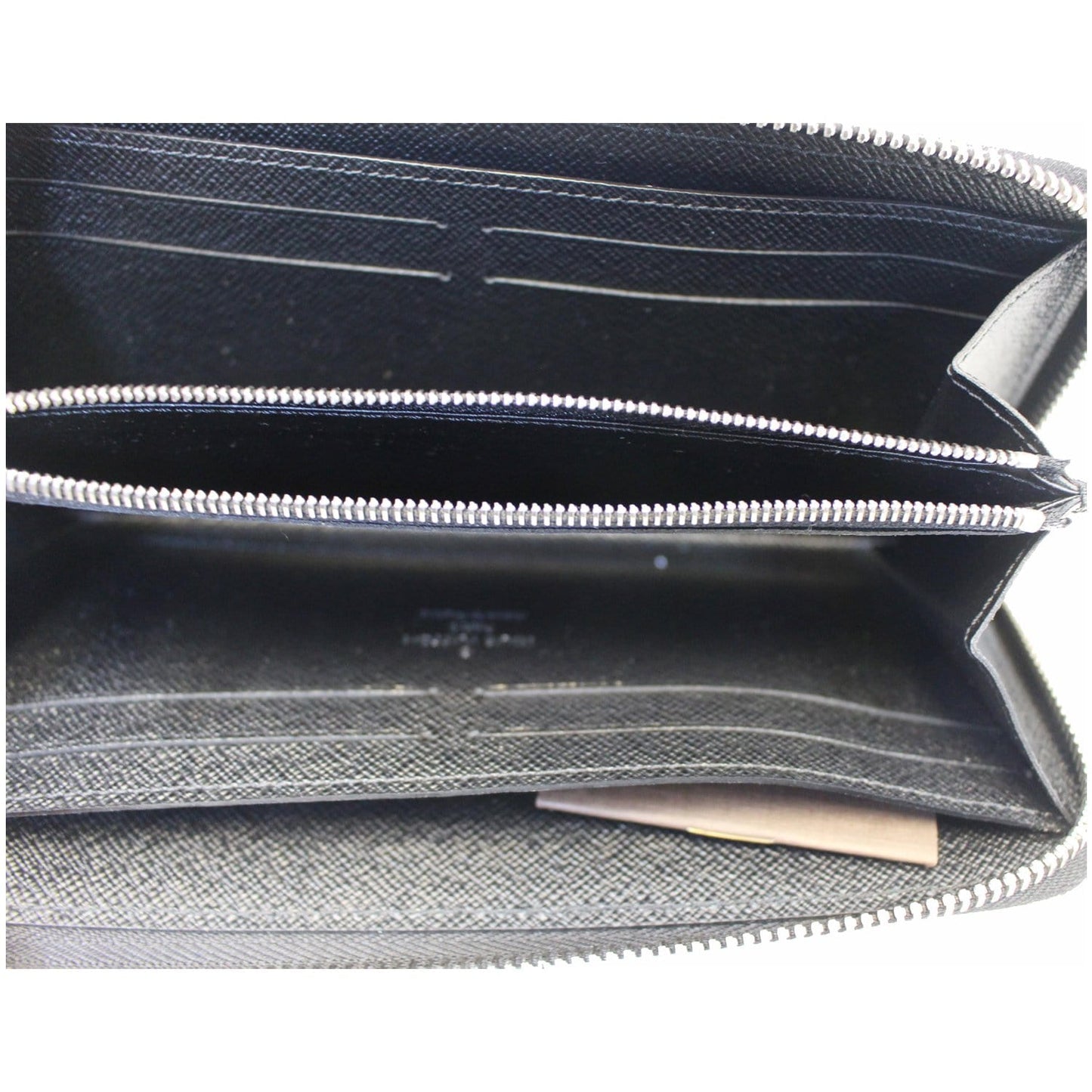 LOUIS VUITTON Clemence Epi Leather Wallet Black