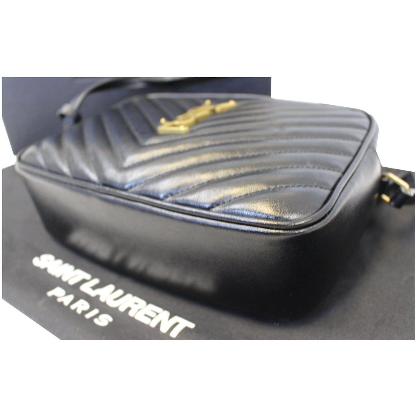 Yves Saint Laurent Camera Leather Crossbody Bag Black