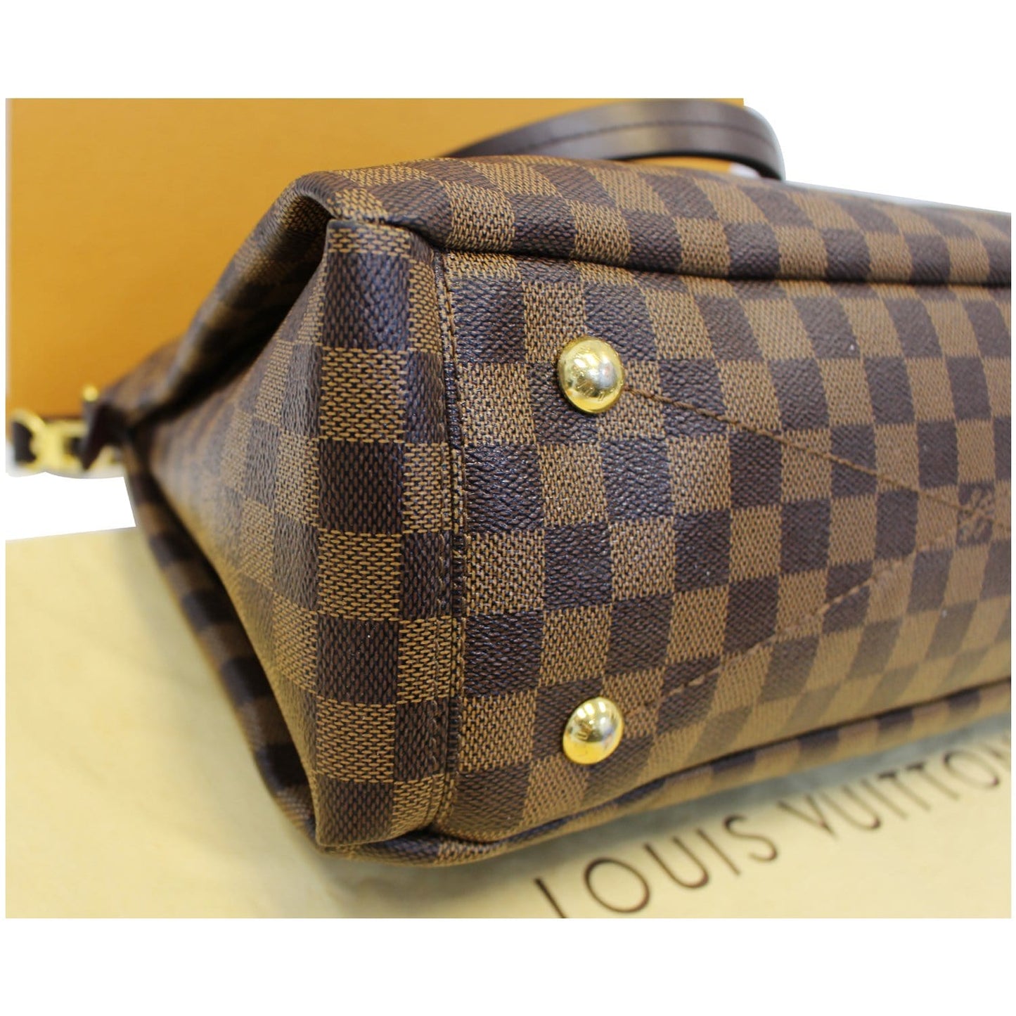 LOUIS VUITTON Lymington Damier Ebene Shoulder Handbag Brown