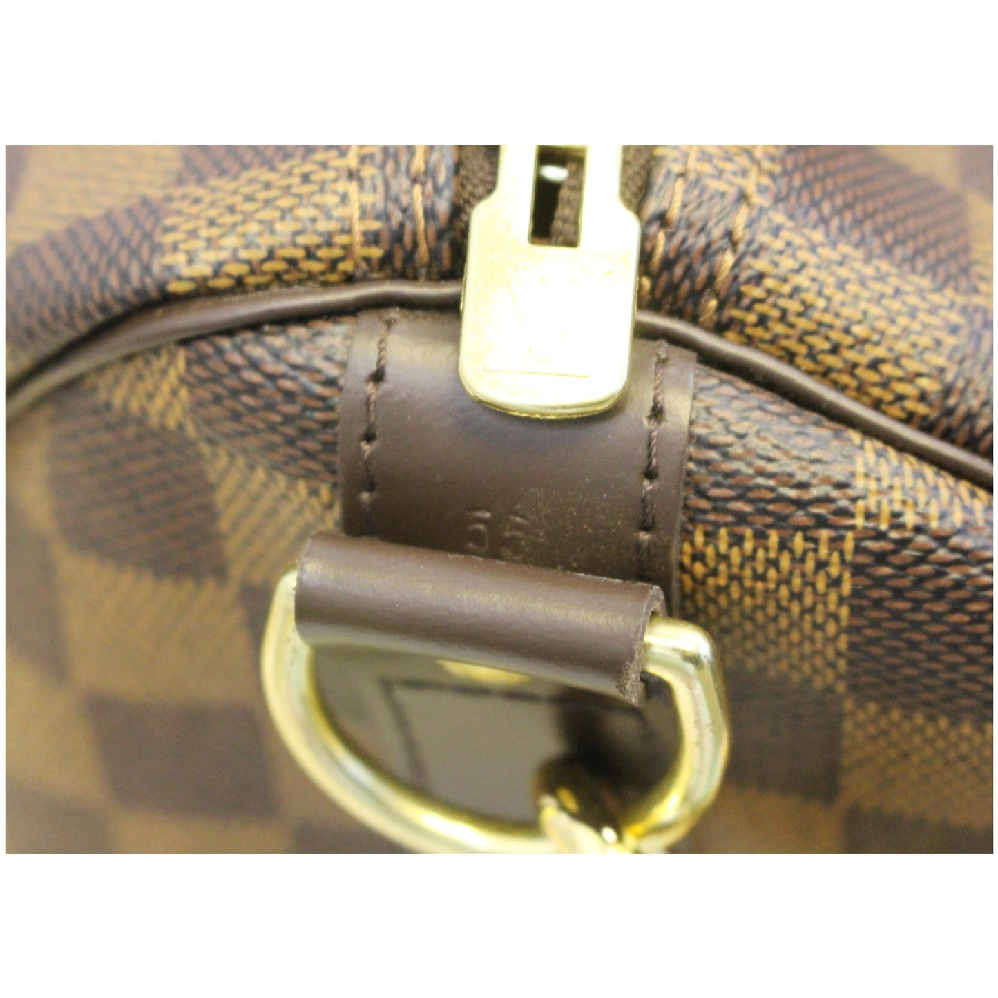 LOUIS VUITTON Keepall 55 Bandouliere Damier Ebene Travel Bag Brown
