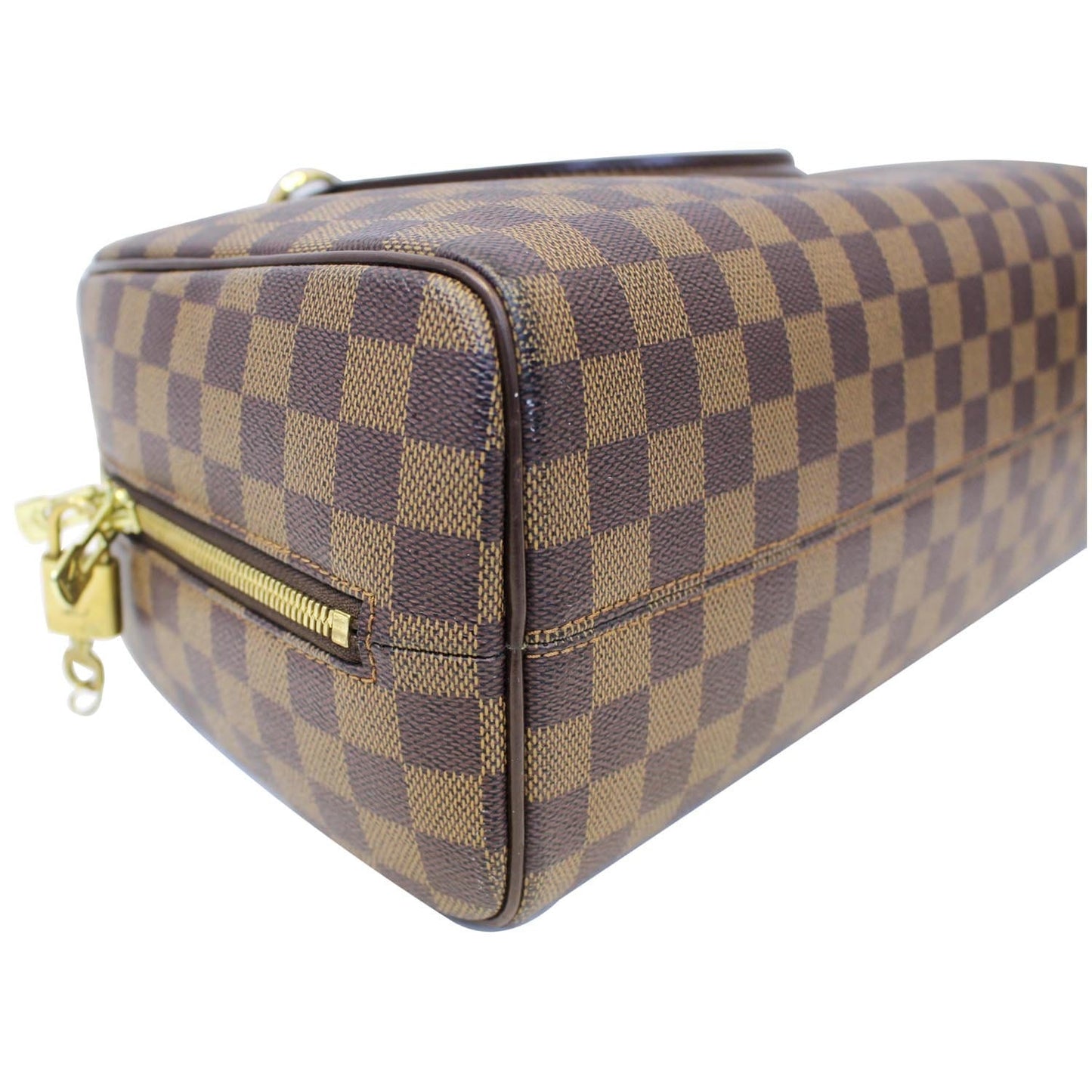 LOUIS VUITTON Nolita Damier Ebene Satchel Bag Brown