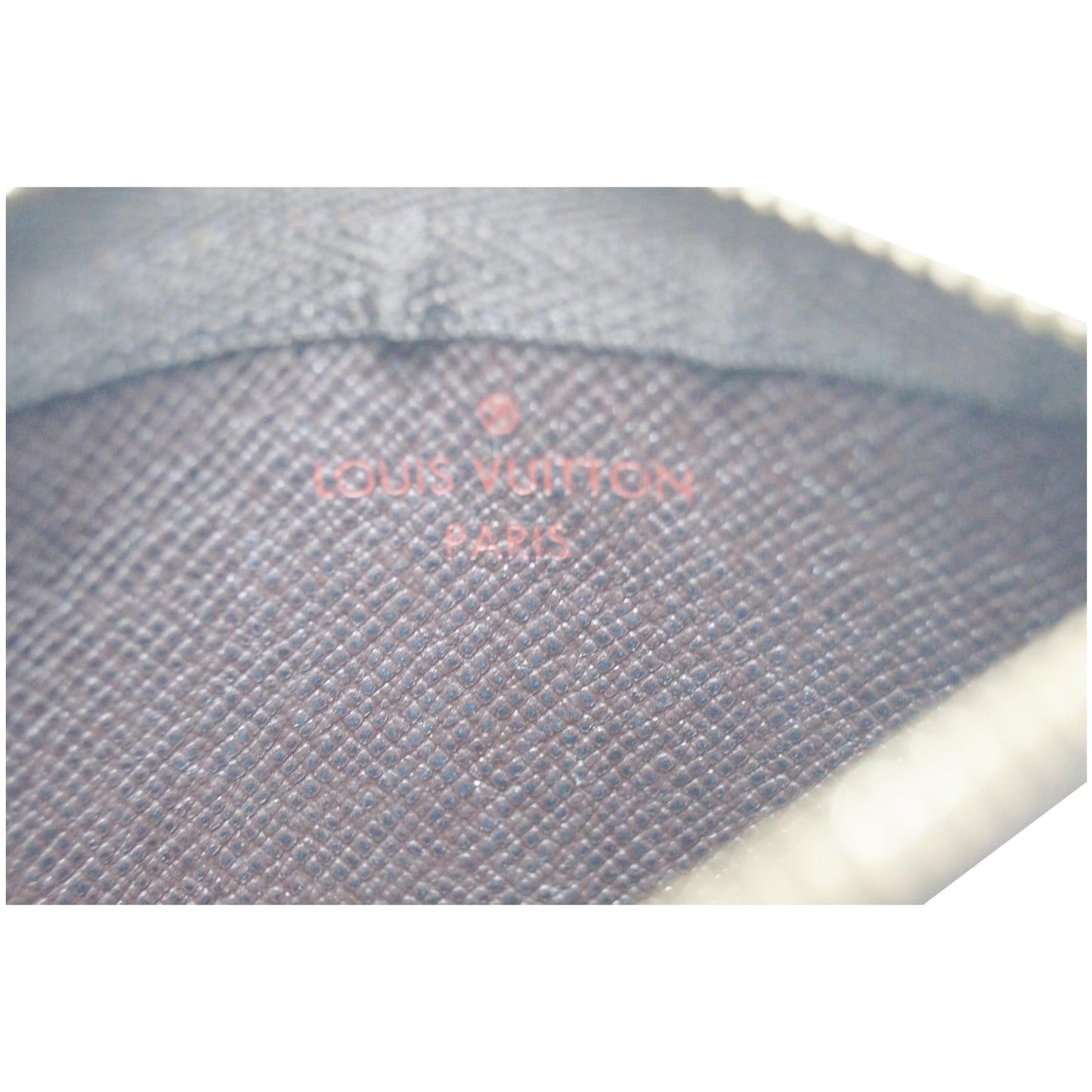 LOUIS VUITTON Key Coin Pouch Damier Ebene Brown