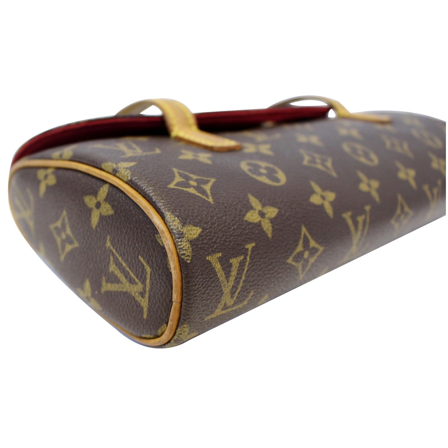 LOUIS VUITTON  Sonatine Monogram Canvas Satchel Bag Brown