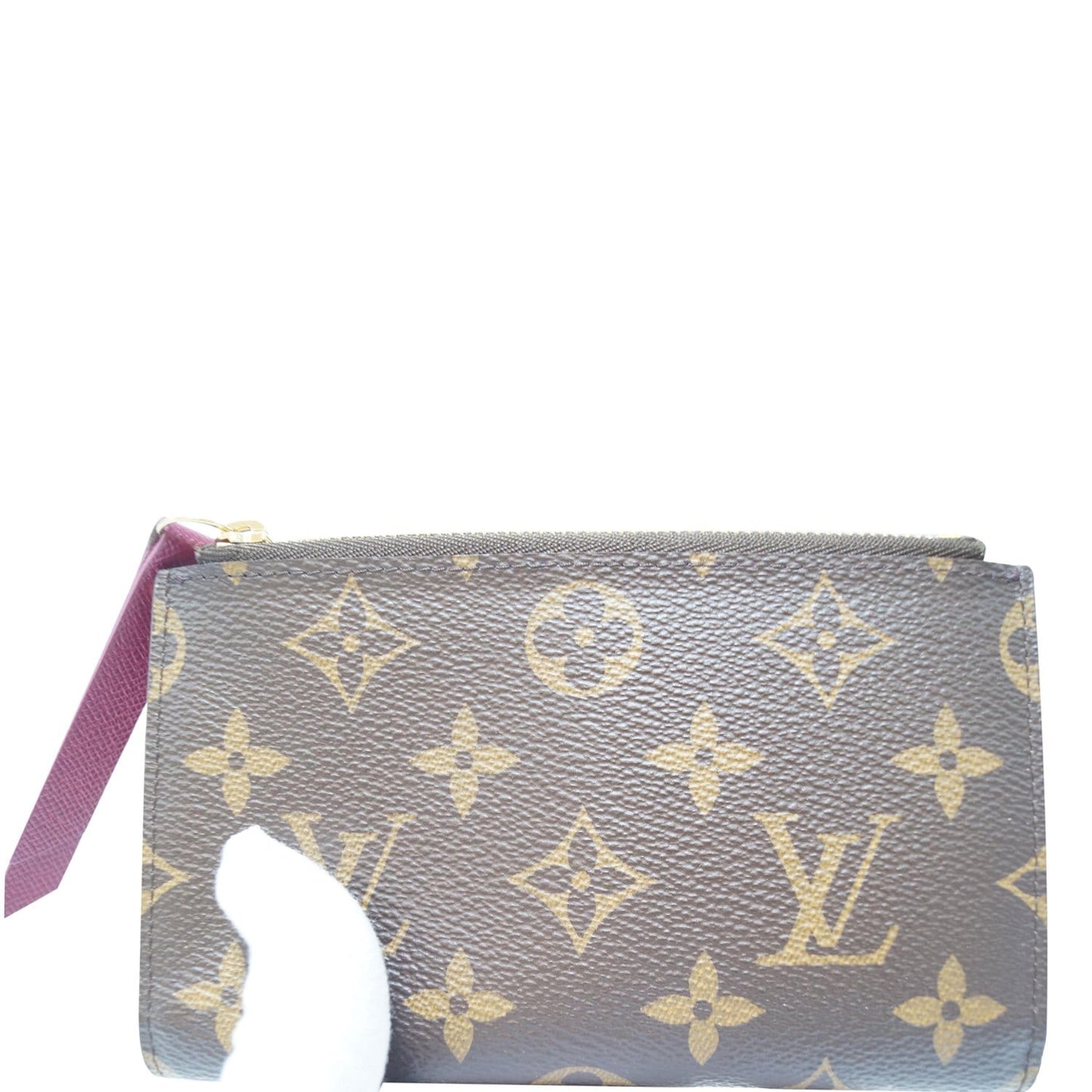 LOUIS VUITTON Adele Monogram Canvas Compact Wallet Brown