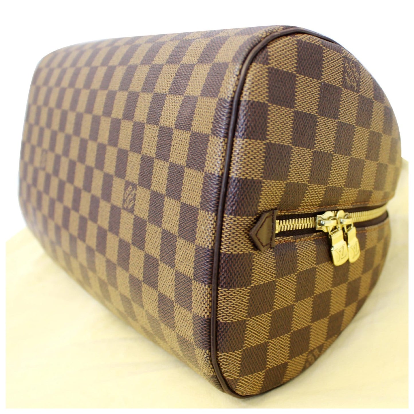 LOUIS VUITTON Ribera MM Damier Ebene Satchel Bag Brown
