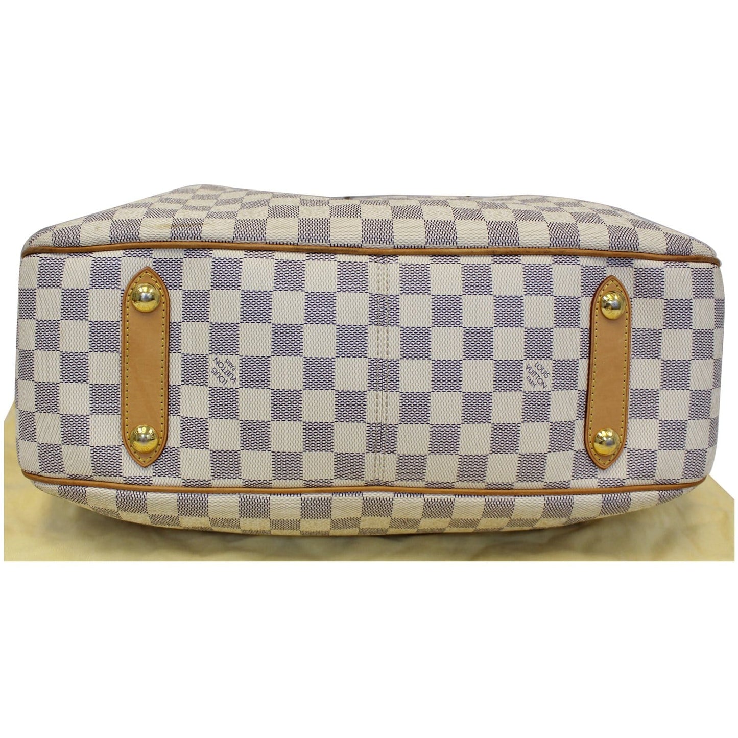 LOUIS VUITTON Siracusa GM Damier Azur Shoulder Handbag White