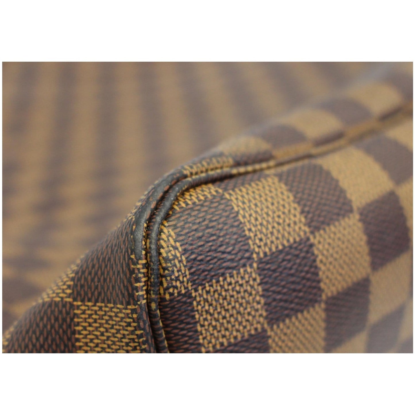 LOUIS VUITTON Neverfull GM Damier Ebene Tote Shoulder Bag Brown