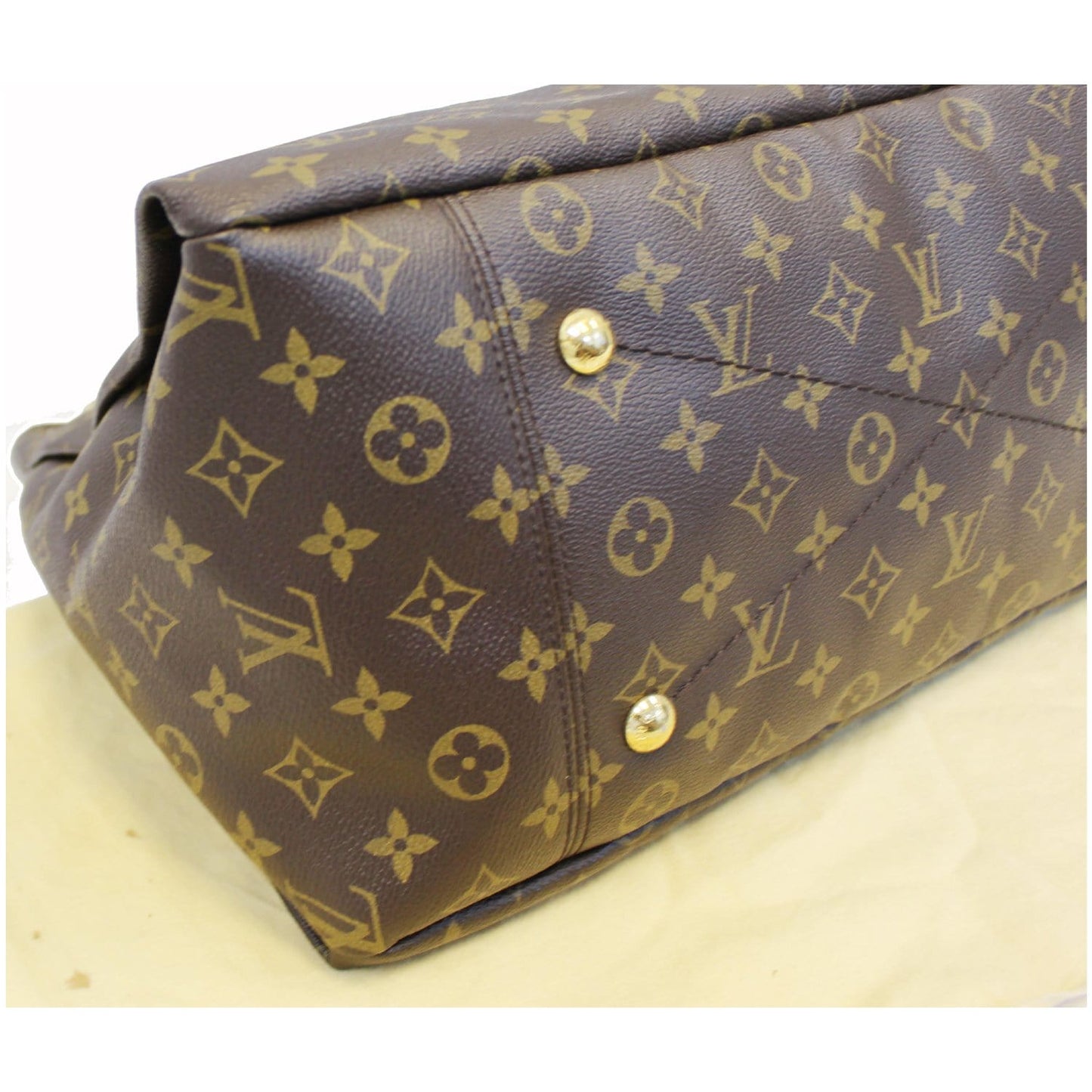 LOUIS VUITTON Artsy MM Monogram Canvas Shoulder Bag Brown