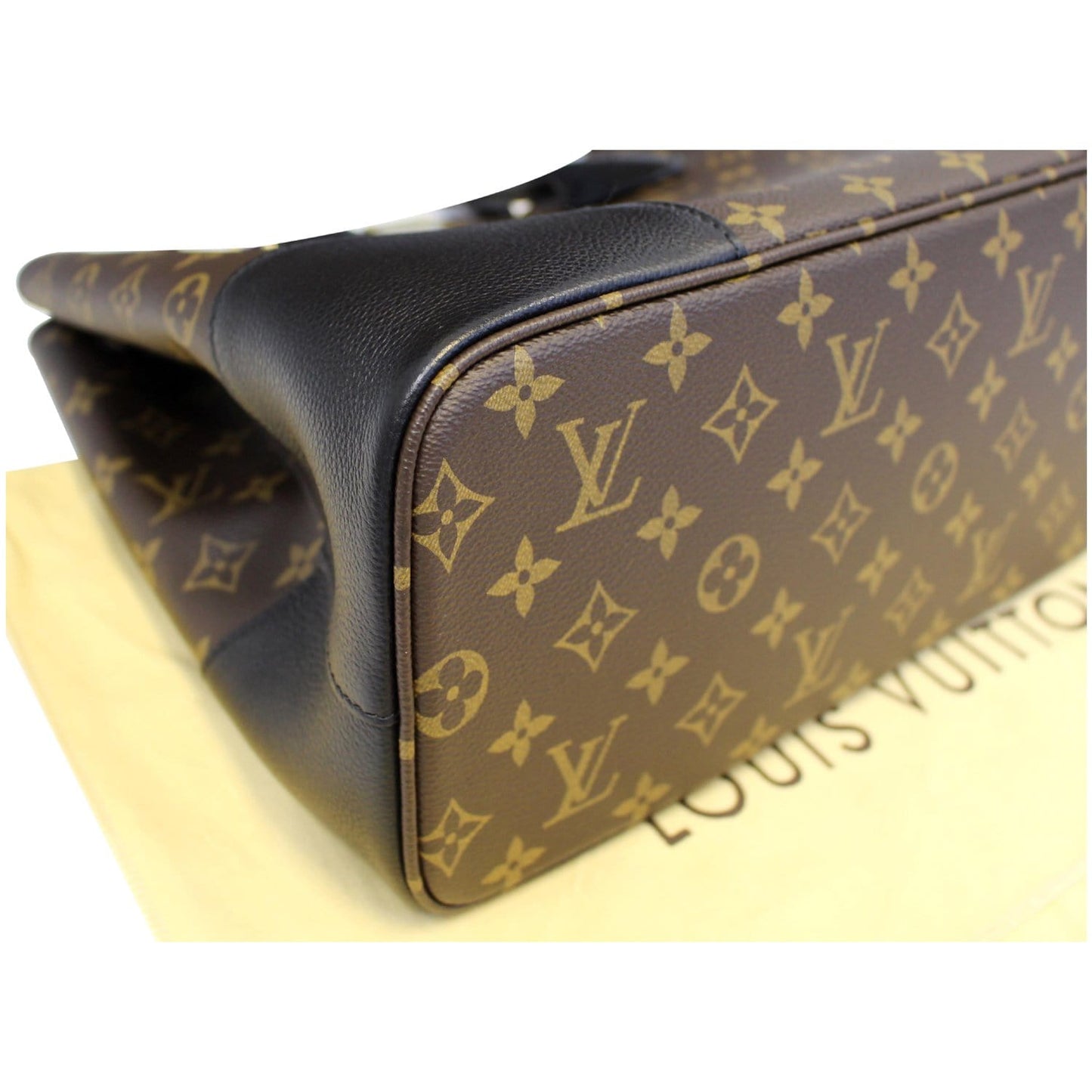 LOUIS VUITTON Flandrin Monogram Canvas Tote Shoulder Bag Brown