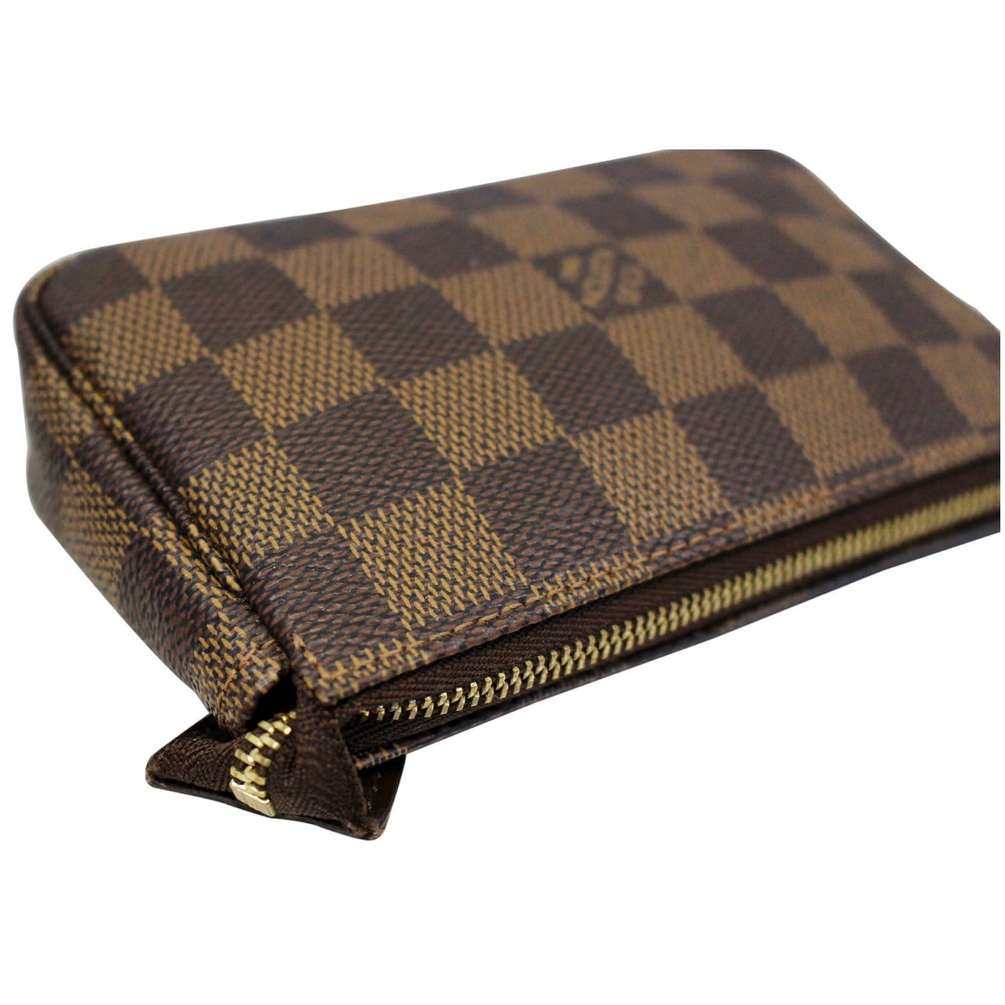 LOUIS VUITTON Mini Pochette Damier Ebene Accessoires Pouch