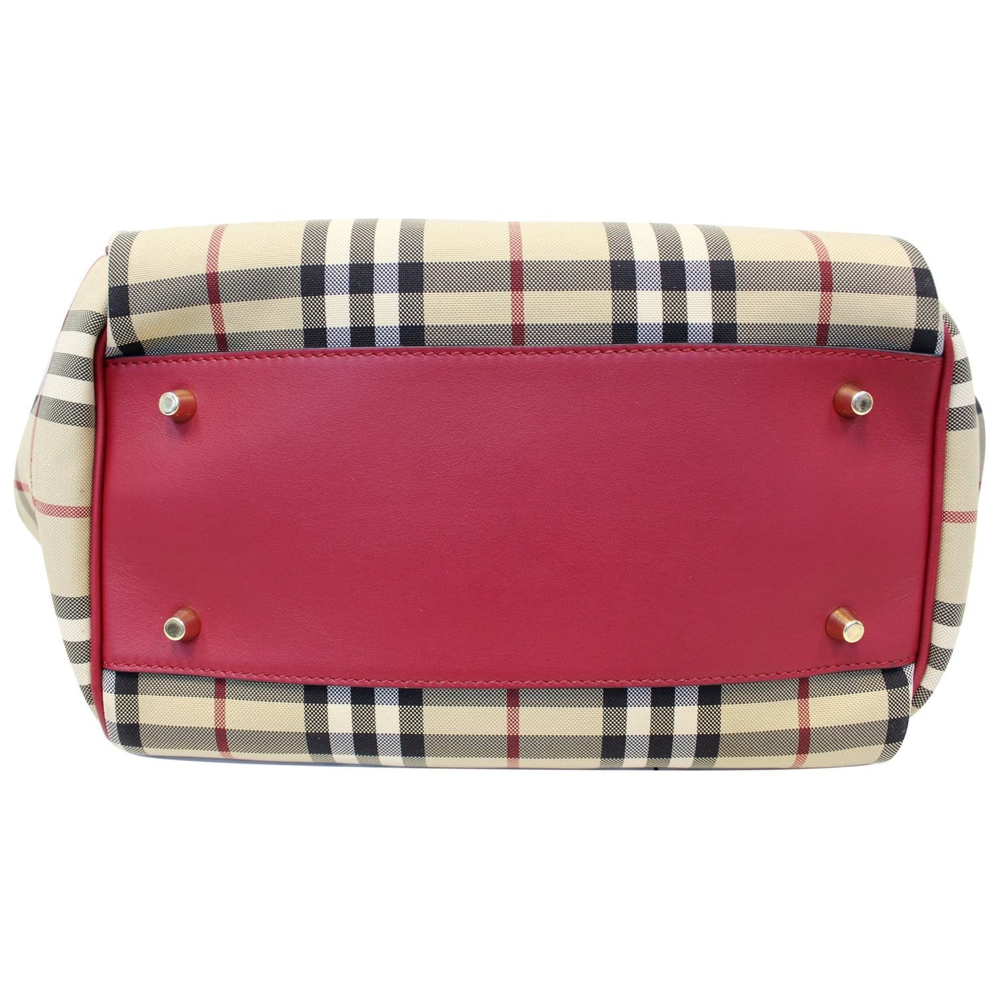 BURBERRY Haymarket Check PVC Tote Shoulder Bag